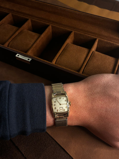 Vintage Elgin Tonneau Watch | Gold Filled Manual Wind with Sub Seconds Dial