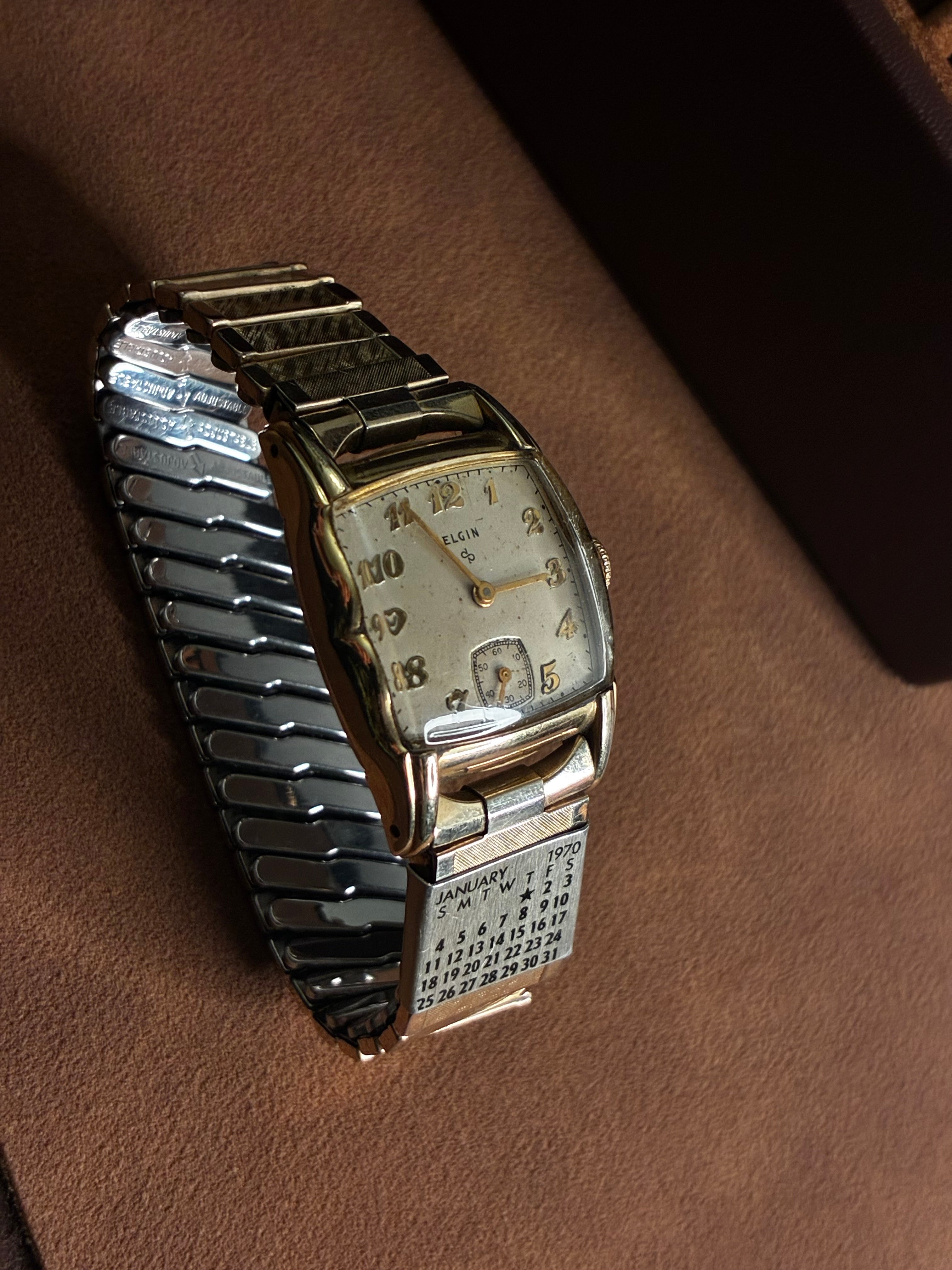 Vintage Elgin Tonneau Watch | Gold Filled Manual Wind with Sub Seconds Dial